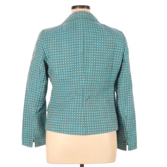 AKRIS PUNTO blue printed linen blazer - Picture 2 of 15